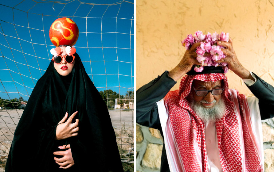 Ishaq Madan portrait: Bahraini photographer Ishaq Madan in traditional attire, known for his cultural and authentic imagery.