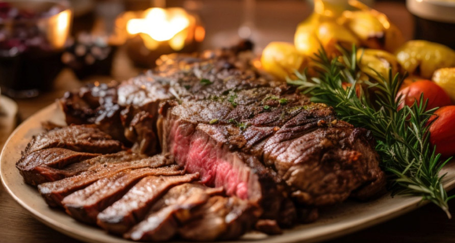 Texas steak buffet: Sizzling buffet with steaks and sides at The K Hotel’s Kolors Restaurant.