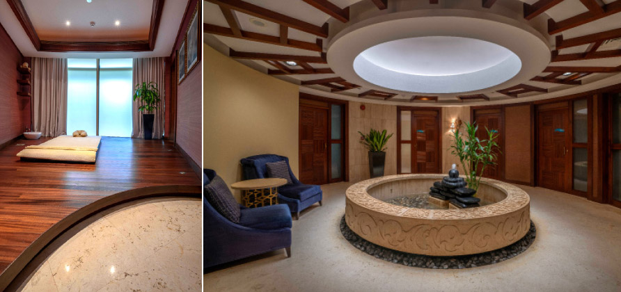 Spa treatment room: Calming spa environment at The Diplomat Radisson Blu Hotel.