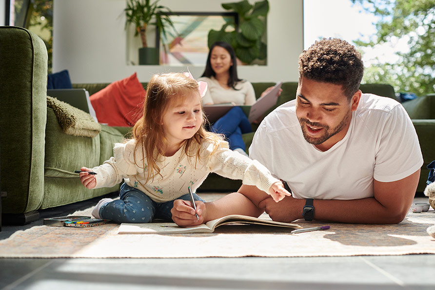 Mentor guiding young person in Bahrain – celebrating father figures