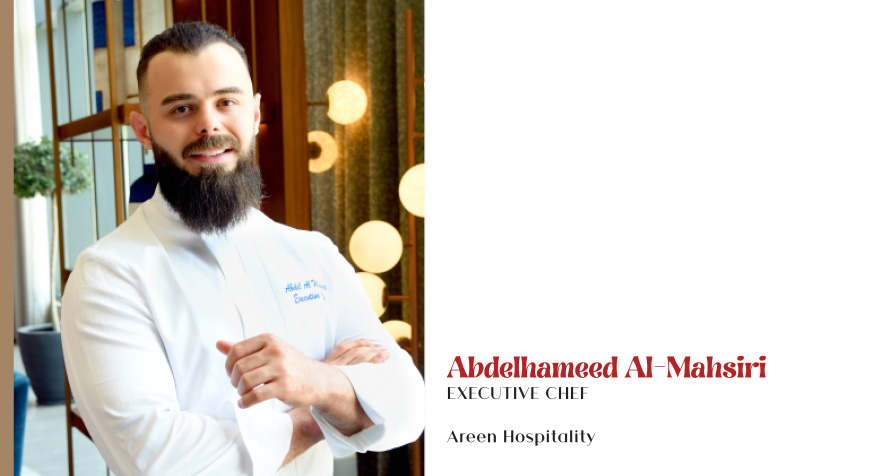 Chef Abdelhameed Al-Mahsiri creating his signature global fusion dish at Charthouse Bahrain