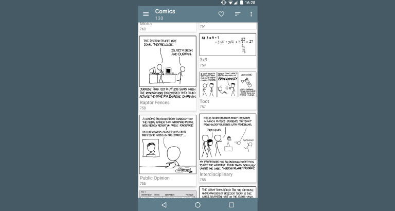 XKCD comic app screen in Bahrain