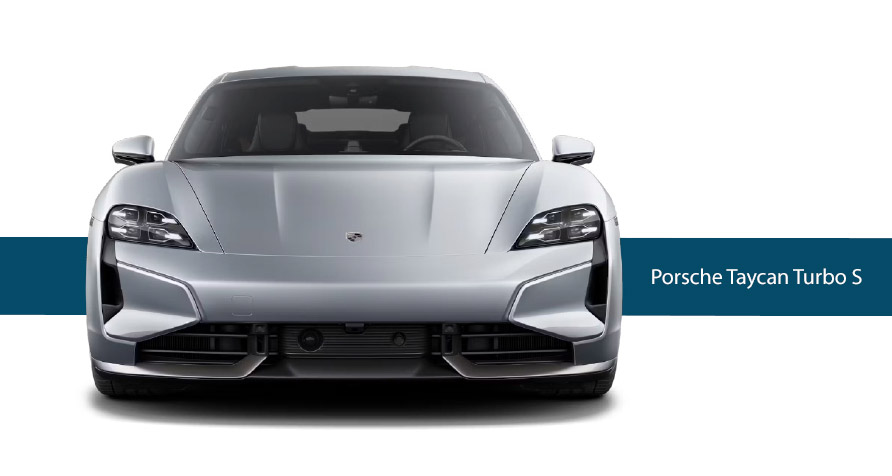 Porsche Taycan Turbo S electric sports car front view