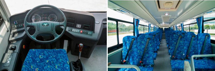 Foton bus interiors and features Bahrain