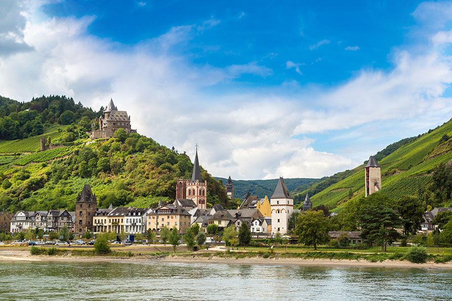 Koblenz Deutsches Eck and Rhine River meeting point