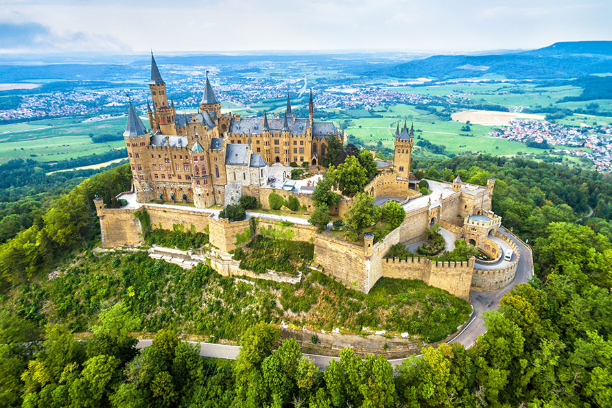 Hohenzollern Castle hilltop view