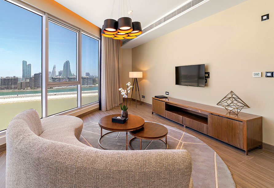 Private balcony with sea view at Barceló Hotel & Residences Seef