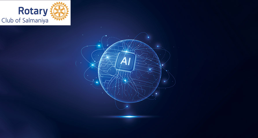 Jack Selby speaking on AI bubble at Bahrain Rotary Club