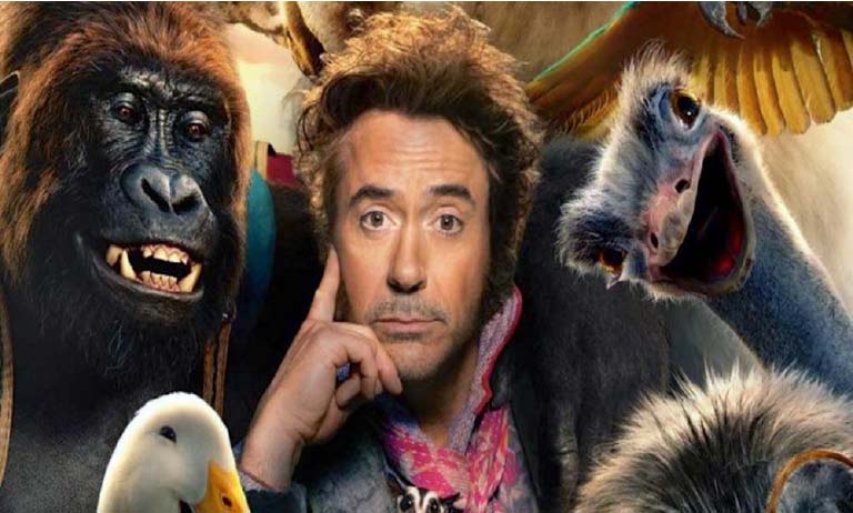 Dolittle film poster with Mr. Robert Downey Jr as Dr John Dolittle