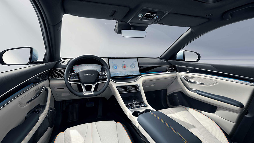 BYD Song Plus interior with rotating screen