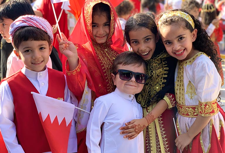 Nadeen School students learning outdoors