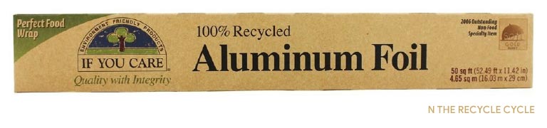 Recycled aluminium foil eco-friendly kitchen product