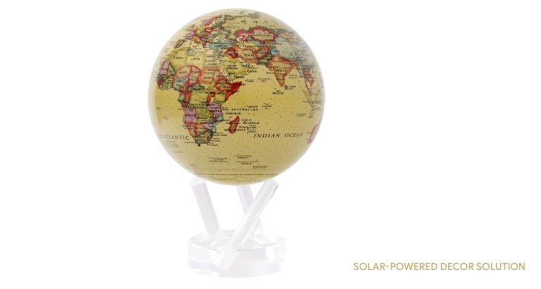 Solar-powered Mova Globe home décor