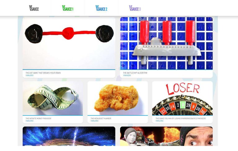 Vsauce educational video channel website review