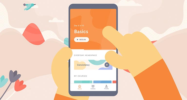Headspace mobile app for meditation and mindfulness