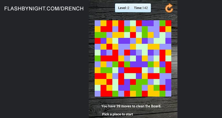 Drench browser game for online entertainment
