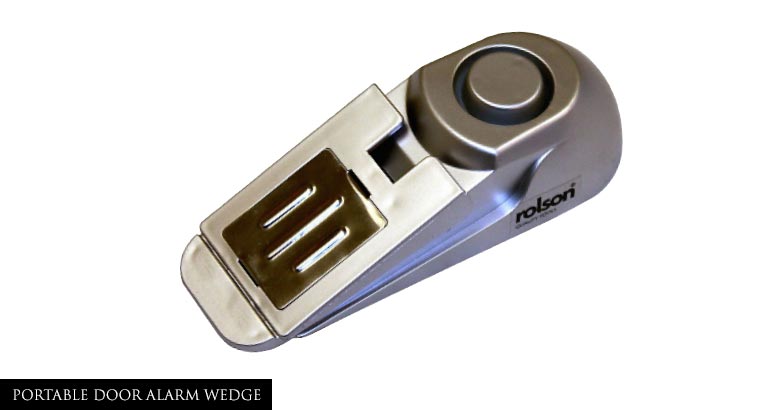 Portable door alarm wedge security gadget