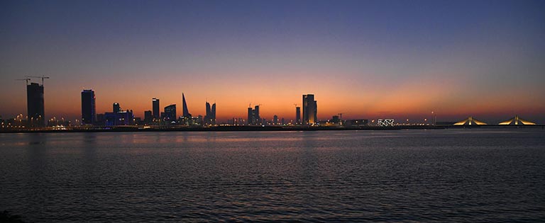 Sunset view from AlGhous Park Muharraq Corniche