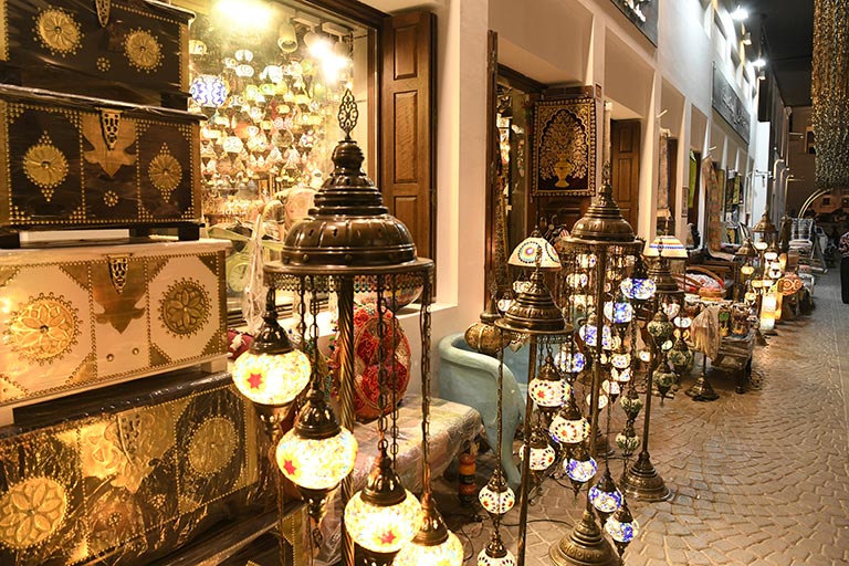 Arabic lanterns at Souq Bab Al Bahrain