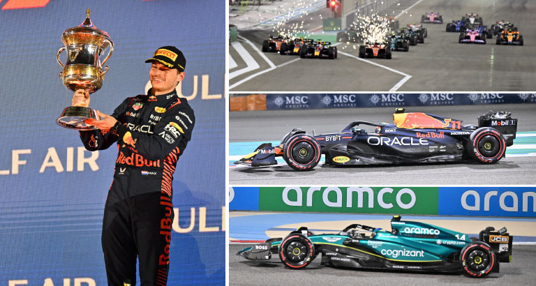 Red Bull celebrates one-two finish at Bahrain International Circuit