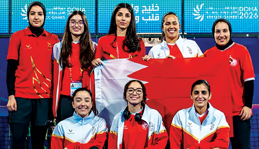 Bahrain athletes celebrate GCC Games gold medals